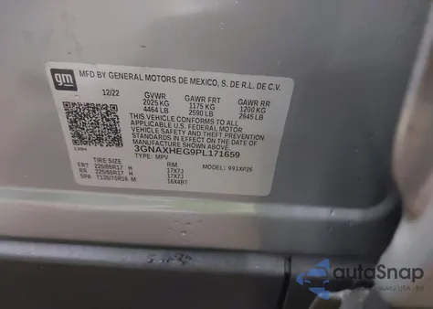 2023 Chevrolet Equinox Fwd Ls from USA, damaged, VIN 3GNAXHEG9PL171659